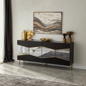 Console Nice – Preto Fumado – 180x80x40 cm