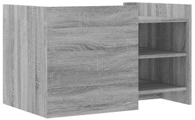 Mesa de centro 80x50x50 cm derivados de madeira cinzento sonoma