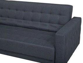 Sofá-cama de canto versão à direita de 4 lugares em tecido cinzento escuro ABERDEEN Beliani