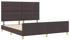 Estrutura da Cama vidaXL Castanho 180x200 cm Tecido
