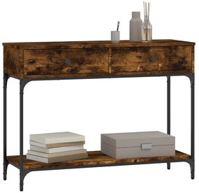 Mesa consola 100x34,5x75cm derivados de madeira carvalho fumado