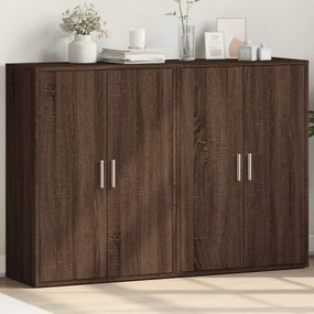 vidaXL Aparadores 2 pcs 60x31x84cm derivados madeira carvalho castanho