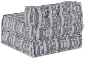 Puff Modular Cinza , 70x70x54 cm, Tecido