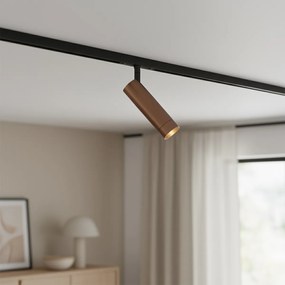 Foco moderno em bronze escuro para sistema de calha monofásico GU10 35mm - Slimline Uzzy