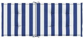 Almofadões cadeira encosto alto 6 pcs tecido riscas azul/branco