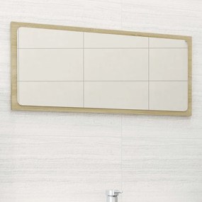 vidaXL Espelho de casa de banho 80x1,5x37 cm contraplacado carvalho
