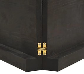 Tampo de mesa com bordas vivas maciço tratado castanho-escuro