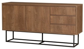 Conjunto de Mobiliário de Sala Laxus – Nogueira/Preto – 90x39x40 cm