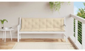 Almofadão p/ banco de jardim 180x(50+50)x7cm tecido oxford bege
