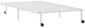 Estrutura de cama sem colchão Dobrável 107x203 cm aço branco