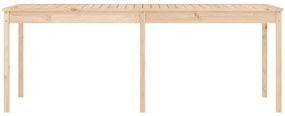 Mesa de jardim 203,5x100x76 cm madeira de pinho maciça