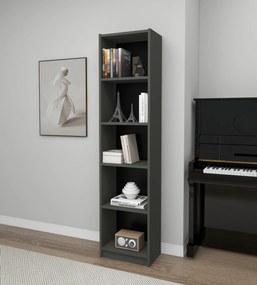 Estante Fulya – Cinzento Escuro – 40x180x28 cm