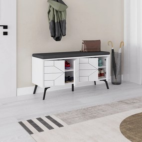 Armário Multiusos Berlin A – Nogueira e Branco – 60x200x35 cm