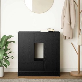Aparador c/ gavetas e portas 70,5x34x74,5 cm carvalho preto