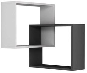 Prateleira de Parede Ring – Branco/Antracite – 68x68x60 cm