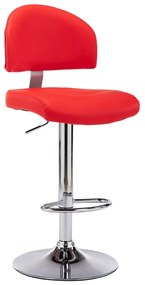 Bancos de bar 2 pcs couro artificial vermelho