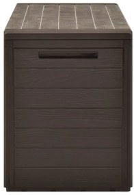 Caixa de arrumação para jardim 116x44x55 cm castanho