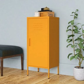 vidaXL Armário de arrumação aço 42,5x35x101,5 cm amarelo mostarda
