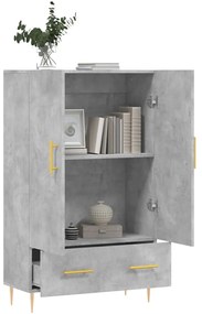 Aparador alto 69,5x31x115 cm derivados de madeira cinza-cimento