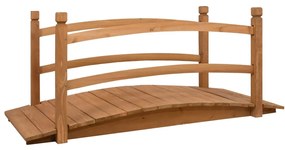 vidaXL Ponte de jardim 140x60x60 cm madeira de abeto maciça