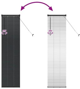 Persiana de Janela com cortinas Outros Manual Preto 80 x 130 cm Alumín