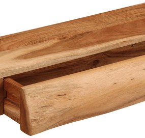 Prateleiras parede 2 pcs 60x17x8 cm madeira de acácia maciça