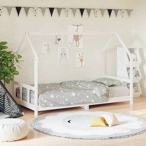 Estrutura de cama infantil 90x190 cm pinho maciço branco