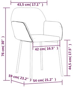 Conjunto de 2 Cadeiras Arkyn em Veludo - Cinzento Escuro - Design Mode