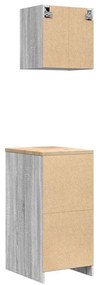 Armários de garagem 2 pcs derivados de madeira cinzento sonoma