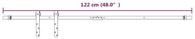 Mini kit para armário deslizante aço carbono 122 cm branco