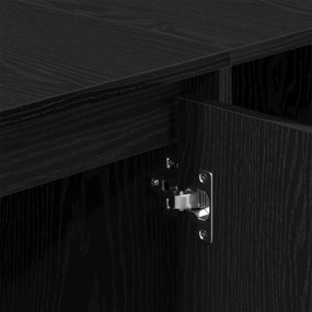 Estante de TV vidaXL - Carvalho Preto - 120x30x40.5 cm - Feito de Made