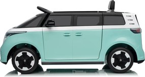 Carro elétrico para Crianças 12V Volkswagen ID BUZZ, Rodas Espuma EVA, assento couro ecológico Azul