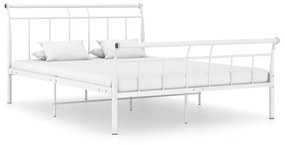 vidaXL Estrutura de cama em metal 140x200 cm branco