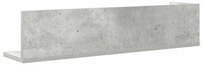Prateleiras de parede 2 pcs derivados de madeira cinza cimento