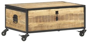 Mesa de centro 70x50x33 cm madeira de mangueira maciça