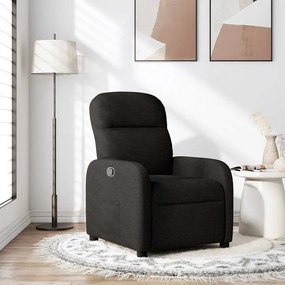 vidaXL Poltrona reclinável tecido preto