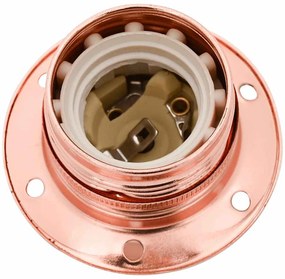Casquilhos de lâmpadas 2 pcs rosa dourado E27