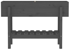 Canteiro elevado de jardim 101x30x69 cm pinho maciço cinzento
