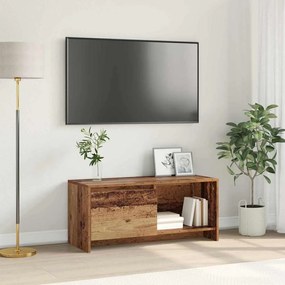 vidaXL Conjunto de móvel de TV Madeira Antiga 90 x 35 x 40 cm