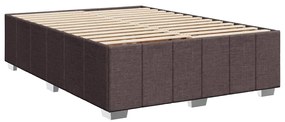 Cama com molas/colchão 140x190 cm tecido castanho-escuro