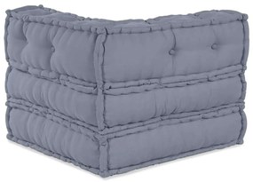 Puff Modular Cinza 70x70x54 em Tecido