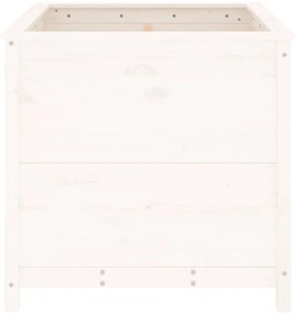 Vaso/floreira de jardim 82,5x82,5x78 cm pinho maciço branco