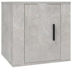 Móveis de TV de parede 2 pcs 40x34,5x40 cm cinzento cimento