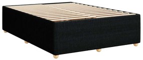 Cama com molas/colchão 140x200 cm tecido preto