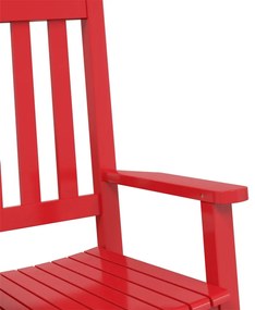 Cadeiras de baloiço infantis 2 pcs álamo maciço vermelho