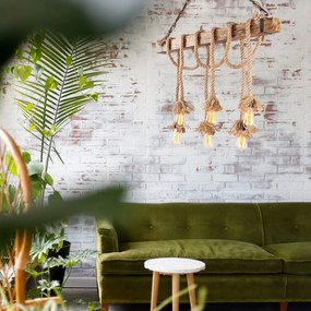 Candeeiro Suspenso Erebos – Madeira – 100 x 7 cm