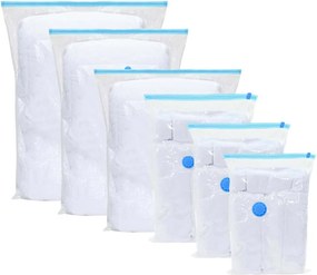 vidaXL Sacos de Armazenamento 10 pcs Transparente e Azul 70 x 50 cm
