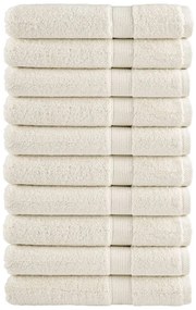 vidaXL Toalhas de sauna premium SOLUND 10 pcs 80x200 cm 600 gsm creme