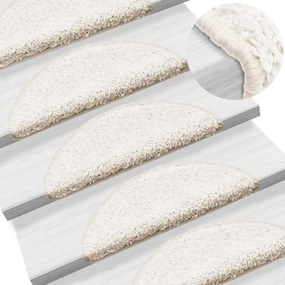 Tapetes de escadas 10 pcs 56x17x3 cm branco