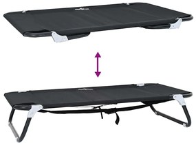 Cama Dobrável Preta ML Tecido Oxford e Aço